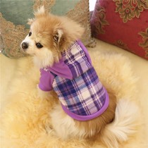 Chihuahua hoodie Checkers Purple maat XS